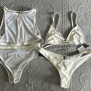 White Kendall + Kylie bikini